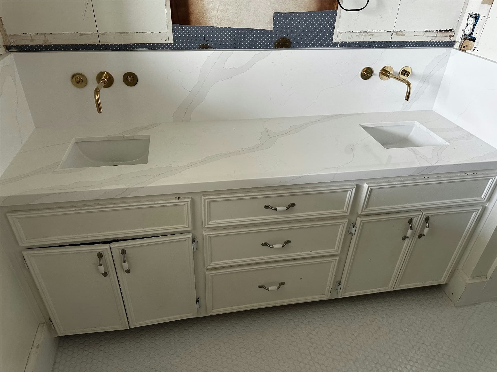 Blue bathroom renovation — 4