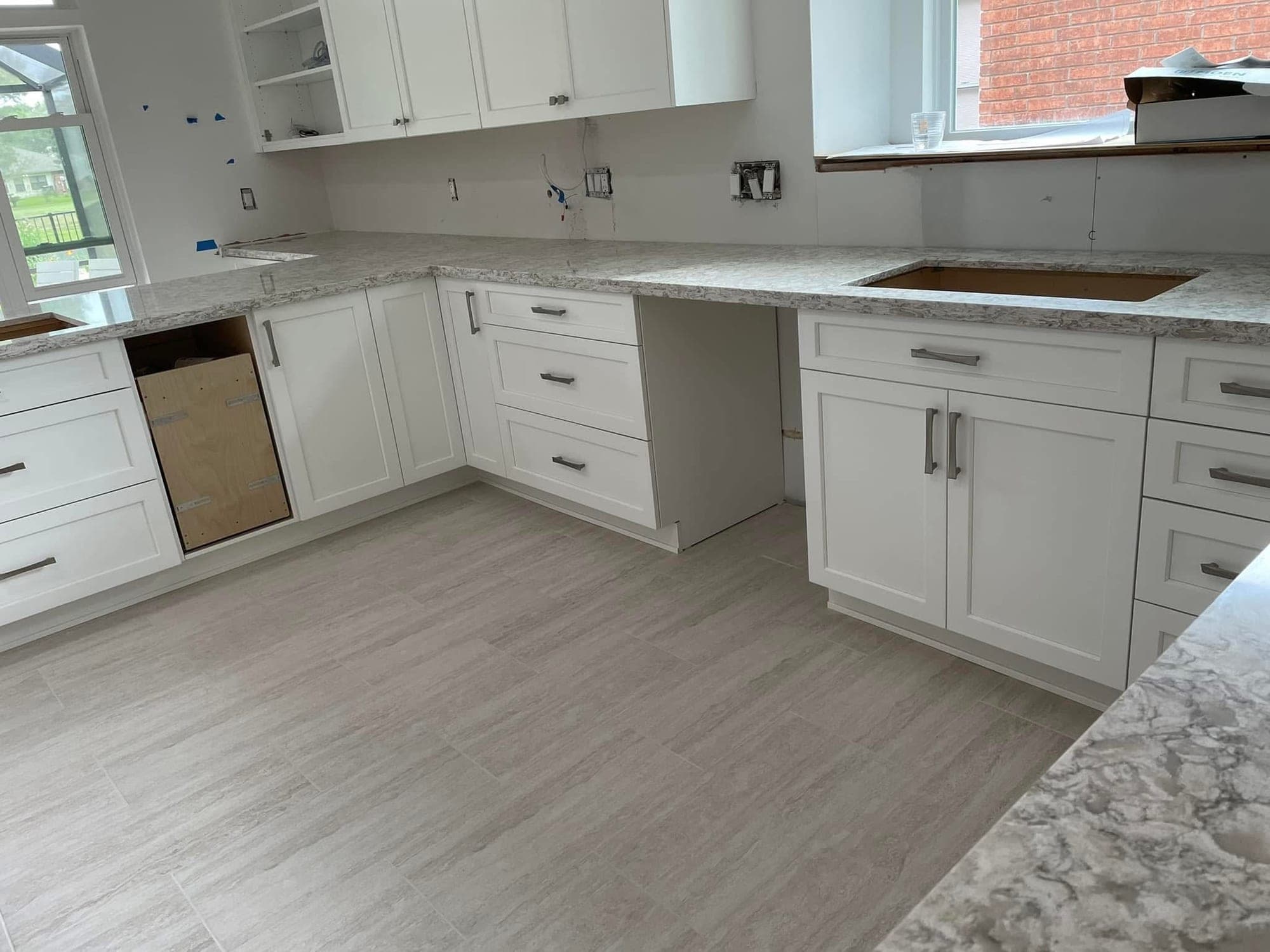 Kitchen with shaker-style cabinetry